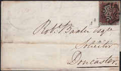 142369 1842 MAIL WAKEFIELD TO DONCASTER 1D (SG8)(SC) FINE USED.