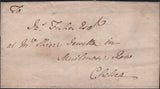 142383 1763 MAIL CHANCERY LANE TO CHELSEA WITH TEMPLE DOCKWRA HANDSTAMP 'REVERSED 'N' IN ' PENY (L357a).