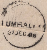 142395 1885 MAIL LONDON TO BENGAL 5D GREEN (SG193).