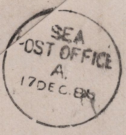 142396 1885 MAIL RICHMOND, SURREY TO CENTRAL PROVINCES, INDIA 5D GREEN (SG193).