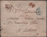 142404 1829 MAIL PARIS TO LONDON WITH 'F.P' (FOREIGN POST) HANDSTAMP IN RED (L559).