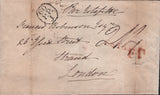 142405 1830 MAIL EUROPE, PROBABLY FRANCE TO LONDON WITH 'F.P' (FOREIGN POST) HANDSTAMP IN RED (L559).