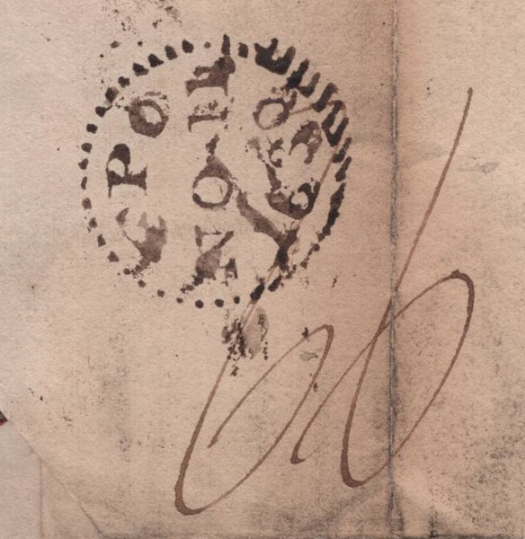 142405 1830 MAIL EUROPE, PROBABLY FRANCE TO LONDON WITH 'F.P' (FOREIGN POST) HANDSTAMP IN RED (L559).