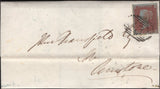 142414 1850 LETTER WAKEFIELD TO PENISTONE, SOUTH YORKS 1D (SG8) WITH '831' NUMERAL OF WAKEFIELD.