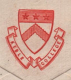 142432 CIRCA 1871-1875 MAIL KEBLE COLLEGE OXFORD USED LOCALLY WITH ½D VERMILION (CS5) WITH FIVE 'PIPS' CANCELLATION.