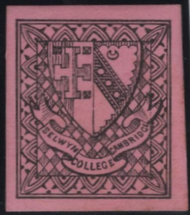 142441 1882 SELWYN COLLEGE. CAMBRIDGE ½D BLACK ON MAGENTA (CS18) VERY FINE UNUSED.