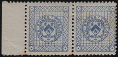 142451 1884 ALL SOULS' COLLEGE, OXFORD ½D ULTRMARINE (CS1) VERY FINE UNUSED HORIZONTAL PAIR