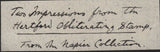 142465 CIRCA 1879 HERTFORD COLLEGE, OXFORD, PIECE WITH TWO STRIKES OF THE 'PATEE FITCHEE' CANCELLATION IN PURPLE.
