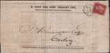 142515 1857 PRINTED MATTER CARDIFF TO CADIZ 1D (SG40).