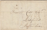 142521 1781 MAIL DORSET COURT, LONDON TO LICHFIELD WITH 'D' LONDON RECEIVERS HANDSTAMP AND VERY FINE FINE BISHOP MARK.