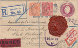 142523 1926 INSURED REGISTERED MAIL CARDIFF TO ROUMANIA.