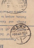 142523 1926 INSURED REGISTERED MAIL CARDIFF TO ROUMANIA.