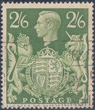142570 1942 2/6 YELLOW-GREEN (SG476b) 'UNICORN RE-ENTRY' FINE USED.