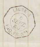 142595 1880 MAIL DUNDEE TO CARACAS, VENEZUELA 4D SAGE-GREEN PL.16 (SG153).