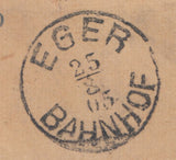 142601 1905 REGISTERED INSURED MAIL LONDON TO BOHEMIA, AUSTRIA.