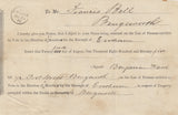 142621 1875 NOTICE OF OBJECTION EVESHAM, GLOS USED LOCALLY TO BENGEWORTH WITH 3D ROSE (SG143).