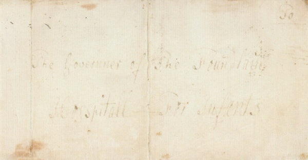 142624 1767 MAIL TO THE FOUNDLING HOSPITAL WITH HERMITAGE DOCKWRA HANDSTAMP (L343).