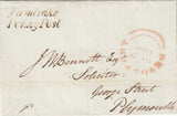 142628 1841 MAIL LANDRAKE, CORNWALL TO PLYMOUTH WITH 'Landrake/ Penny Post'  HANDSTAMP (CO135).