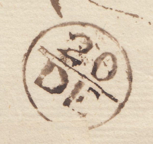 142632 1775 MAIL LONDON TO BRIDGWATER, RE-DRIECTED TO TAUNTON WITH VERY FINE 'Partington' LONDON RECEIVERS HANDSTAMP.