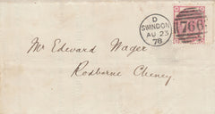 142637  1878 'NOTICE OF OBJECTION' USED LOCALLY IN SWINDON 3D ROSE (SG143).