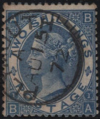 142645 1867 2S DEEP BLUE (SG119) VERY FINE USED.