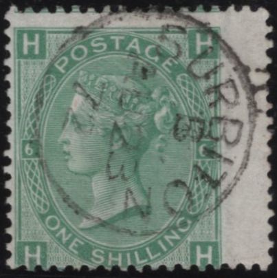 142649 1871 1S GREEN PL.6 (SG117) GOOD USED.