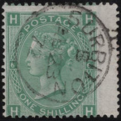 142649 1871 1S GREEN PL.6 (SG117) GOOD USED.
