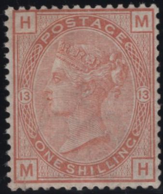 142651 1880 1S ORANGE-BROWN PL.13 (SG163) UNUSED.