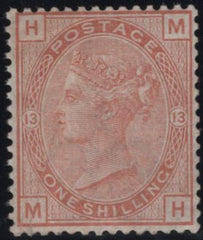 142651 1880 1S ORANGE-BROWN PL.13 (SG163) UNUSED.