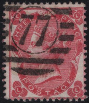 142657 1862 3D DEEP CARMINE-ROSE (SG75) FINE USED.