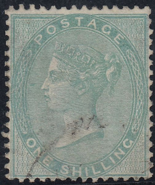 142661 1856 1S PALE GREEN (SG73) VERY FINE USED.