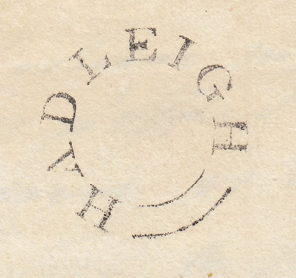 142683 CIRCA 1829-1839 LETTER HADLEIGH, SUFFOLK TO COLCHESTER WITH 'HADLEIGH' UDC IN BLACK (SK156).