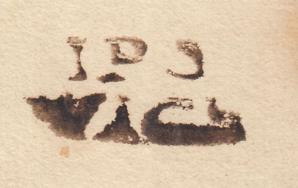 142704 1758 MAIL UFFORD, SUFFOLK TO QUEEN ANNES BOUNTY, LONDON 'IPS/WICH' TWO LINE HANDSTAMP (SK180).