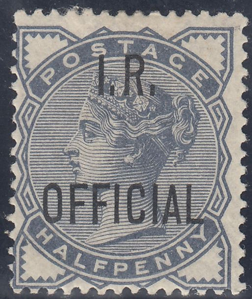 142711 1885 ½D SLATE-BLUE (I.R. OFFICIAL)(SGO5) GOOD UNUSED.