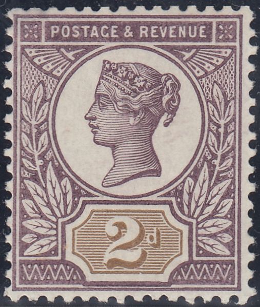 142715 1887 2D JUBILEE (SG200) COLOUR TRIAL IN PURPLE AND BROWN SUPERB UNUSED.