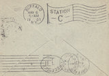 142719 1901 ENVELOPE WAKEFIELD, WEST YORKS TO U.S.A. 1D PINK EMBOSSED AND 1D LILAC (SG172) X 2.