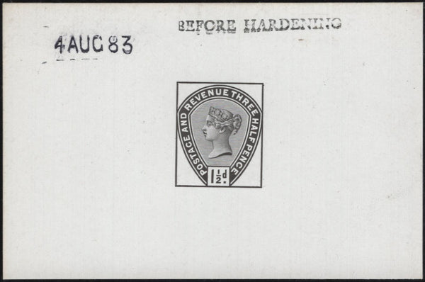 142736 1883 1½D LILAC (SG188) DIE PROOF DATED '4 AUG 83' .