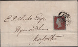 142756 1844 MAIL HOLT, NORFOLK TO WYMONDHAM 1D PL.44 (SG8)(LE).