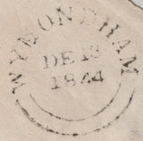 142756 1844 MAIL HOLT, NORFOLK TO WYMONDHAM 1D PL.44 (SG8)(LE).