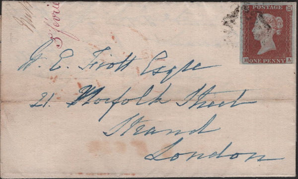 142762 1844 MAIL TO LONDON 1D PL.42 (SG8)(HA).