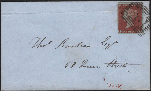142784 1853 MAIL USED IN EDINBURGH 1D PL. 162 (SG8)(PB).