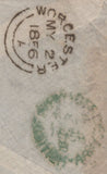 142792 1856 MAIL CRIMEAN WAR TO WORCESTER DIE 2 1D PL.26 (SG29) X 3.