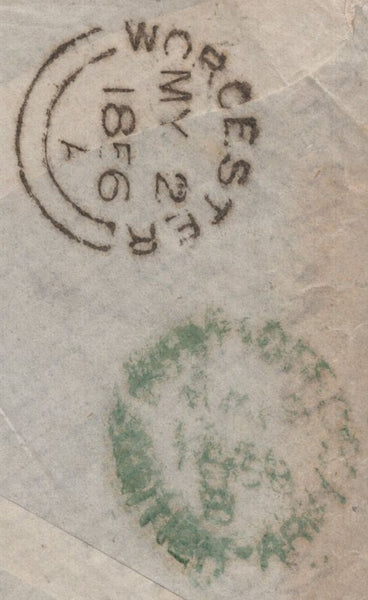 142792 1856 MAIL CRIMEAN WAR TO WORCESTER DIE 2 1D PL.26 (SG29) X 3.
