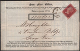 142796 1859 FINE PRINTED 'SUN FIRE OFFICE' WRAPPER USED LOCALLY IN LONDON 1D (SG40)(EL).