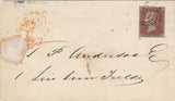 142803 1854 MAIL USED IN LONDON 1D PL.192 (SG17)(TL) MISSING IMPRIMATUR LETTERING.