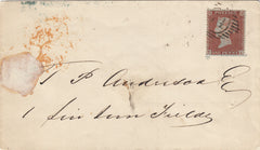 142803 1854 MAIL USED IN LONDON 1D PL.192 (SG17)(TL) MISSING IMPRIMATUR LETTERING.