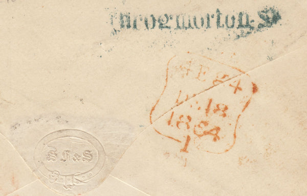 142803 1854 MAIL USED IN LONDON 1D PL.192 (SG17)(TL) MISSING IMPRIMATUR LETTERING.