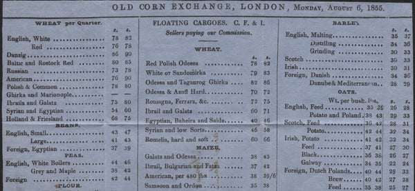 142804 1855 PRINTED MARKET REPORT LONDON TO MARSEILLE 2D BLUE PL.5 S.C.14 (SG23a) X 2.