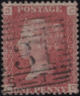 142811 1864 1D PL.91 (SG43)(CD) FINE USED '131/S-T' EDINBURGH SORTING TENDER CANCELLATION.