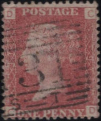 142811 1864 1D PL.91 (SG43)(CD) FINE USED '131/S-T' EDINBURGH SORTING TENDER CANCELLATION.